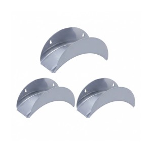 Relaxdays Wandschlauchhalter Metall Grau 3er Set 13 cm x 28 cm x 13 cm 0,43 kg