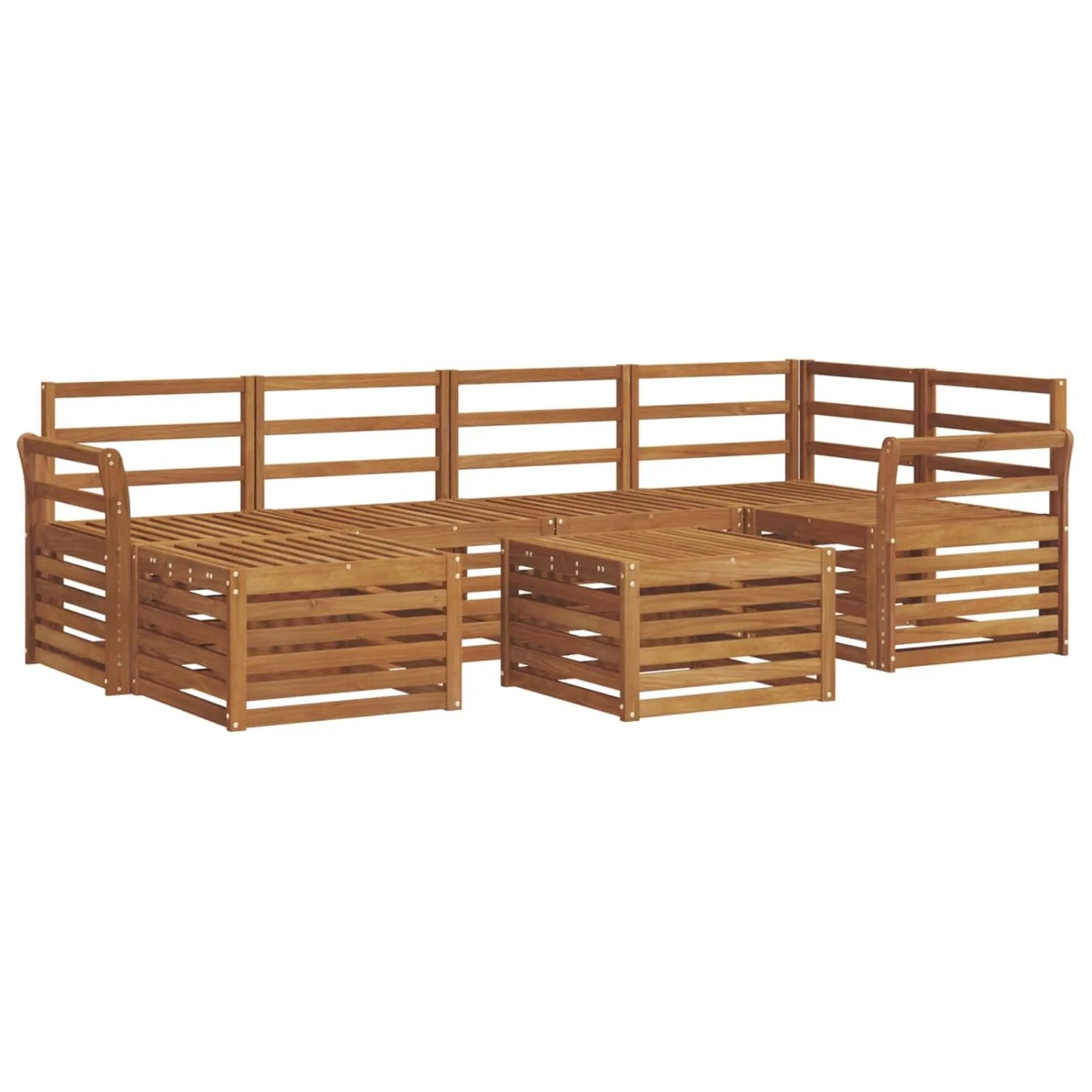 vidaXL Sofagarnituren Natur Massivholz Akazie 3375129