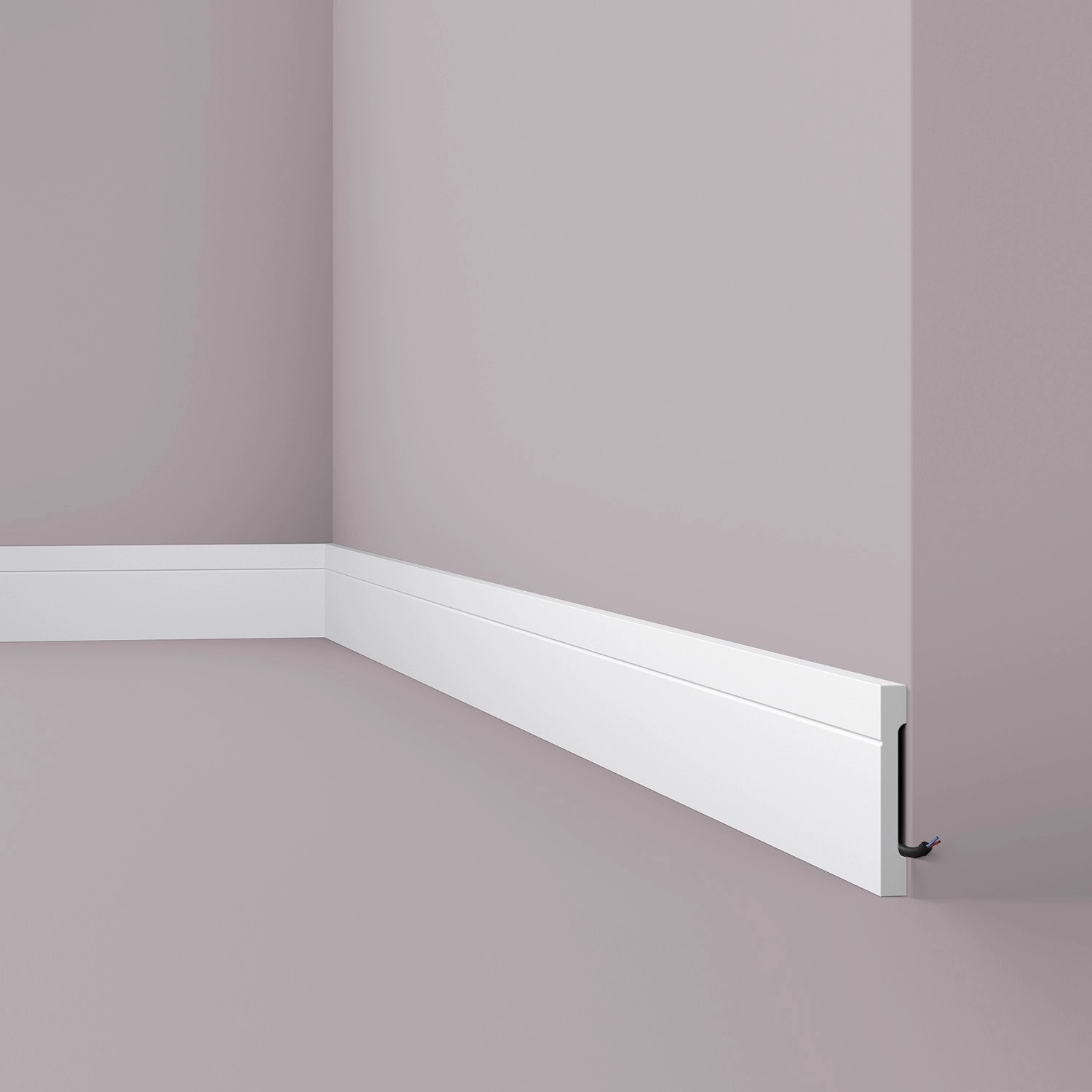 NOEL & MARQUET NMC FD2 WALLSTYL Sockelleiste Zierleiste Stuckleiste 2 m 200 cm x 1,5 cm x 11 cm Weiß