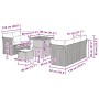 vidaXL Garten-Sofa-Set, 8-teilig, schwarz, Poly Rattan, mit Maßen. Ideal für Terrasse und Garten.