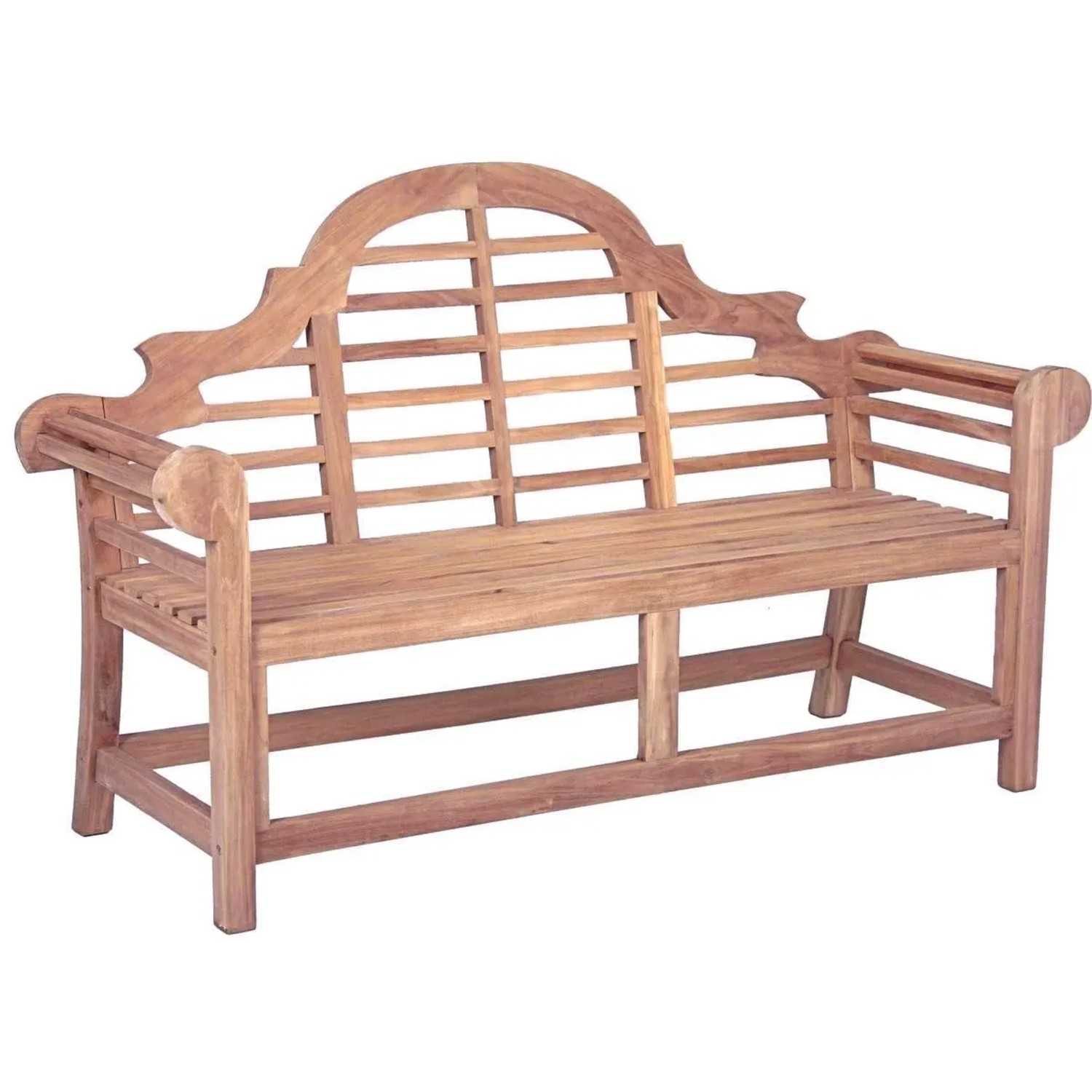 DELUKE Gartenbank LIANE 3-Sitzer 166cm Breit Teak Natur Terrassenbank Wetterfest Sitzbank Outdoor Bank