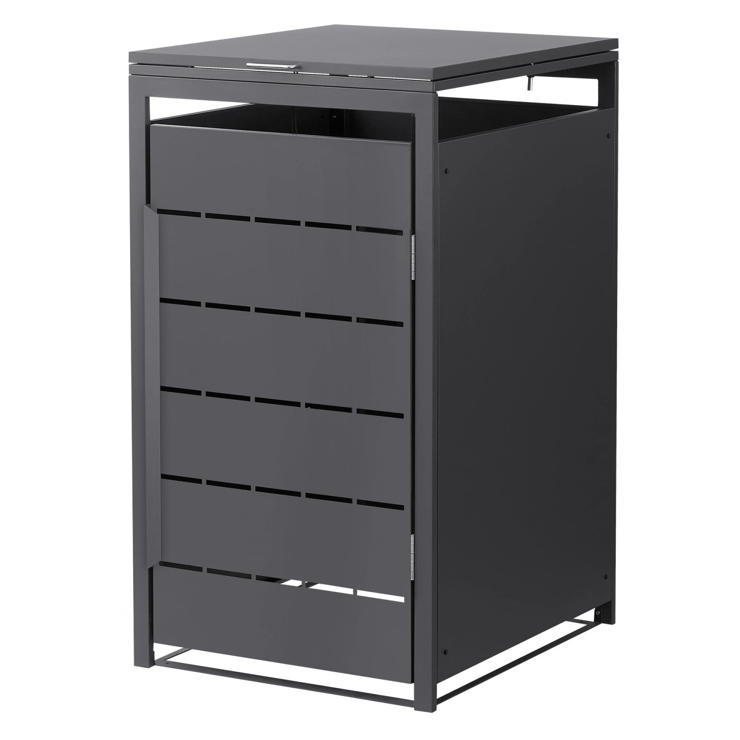 ML-Design Mülltonnenbox 1Er 240L 68x80x120 cm Anthrazit aus Stahl günstig online kaufen