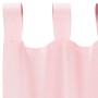 Hellrosa Voile Vorhang mit Schlaufen, halbtransparentes Polyestergewebe für Fenstervorhänge.