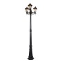 Schwarze QAZQA Außenlaterne New Haven mit 3 Lampen für Garten und Terrasse.