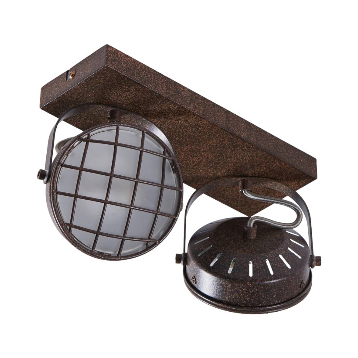 Thumbnail - Lindby Strahler Tamin 9621513 Vintage Industriell in Braun aus Metall 2-flammig G9 Wohnzimmerleuchte