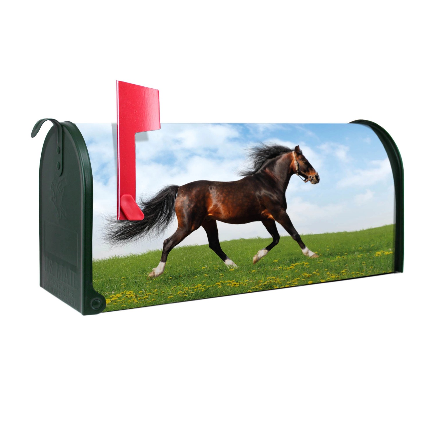 Banjado Amerikanischer Briefkasten Grün 48x22x16cm US Mailbox Letterbox Pos günstig online kaufen