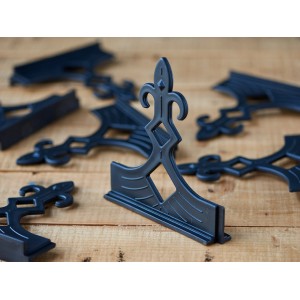 Juliana Dachfirstverzierung für Gewächshaus Orangerie 15,1 m², schwarz, zur Vogelabwehr und als Deko.