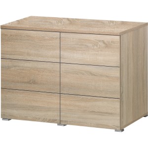 Eheim Aquarium-Unterschrank Proxima 250 Eiche FSC®, stabiler Schrank mit sechs grifflosen Türen.