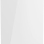 Weißer Optifit Spülenunterschrank Arvid986, 45 cm breit, mit einer Tür und schwarzen Füßen.