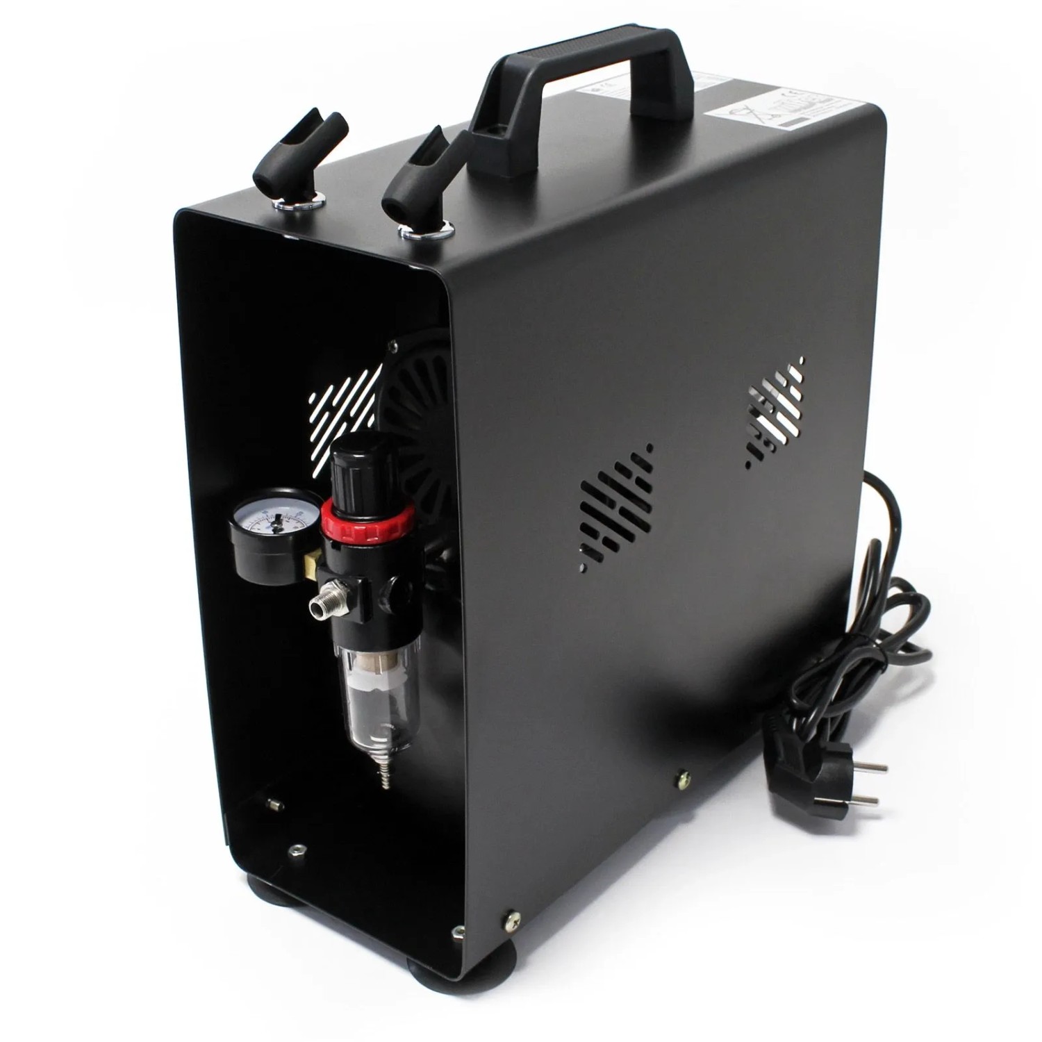Wiltec Airbrush Einzylinderkolbenkompressor Af189A Lufttank 6Bar Manometer
