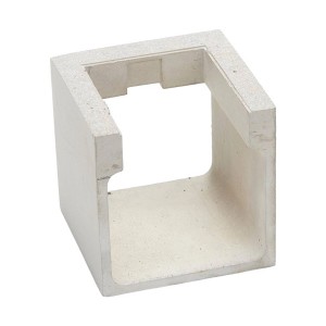 Lucande LED Beton Wandleuchte Außen Riak 9619102 Modern in Alu aus Beton 2-flammig Badezimmerleuchte