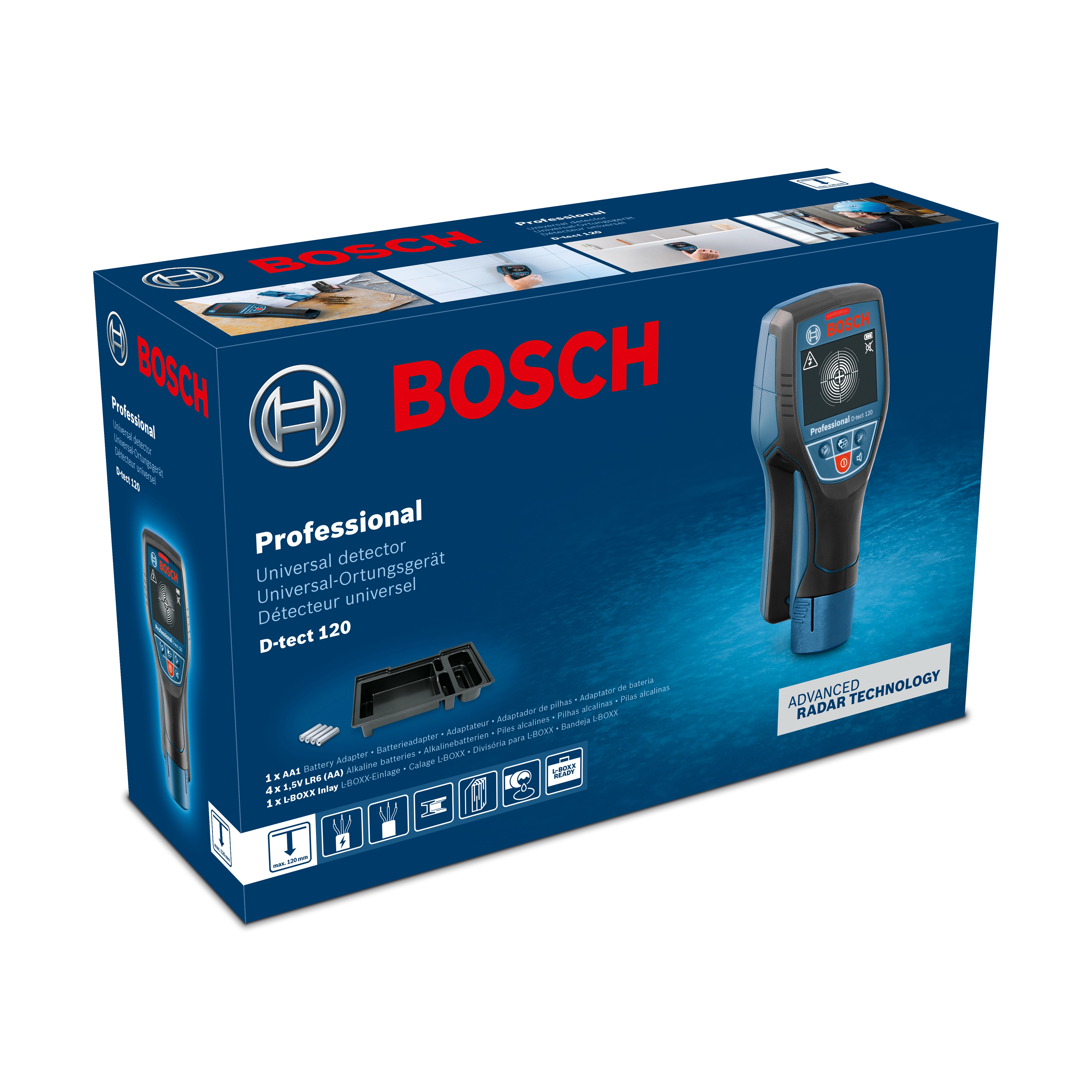 Bosch Ortungsgerät Wallscanner D-tect 120 12 V / 1x 2,0 Ah Akku +