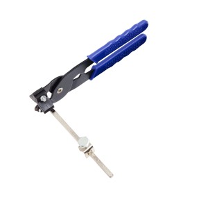 LUX Fliesenzange Classic, 205 mm, mit blauem Griff und Anschlag für präzises Fliesenschneiden.