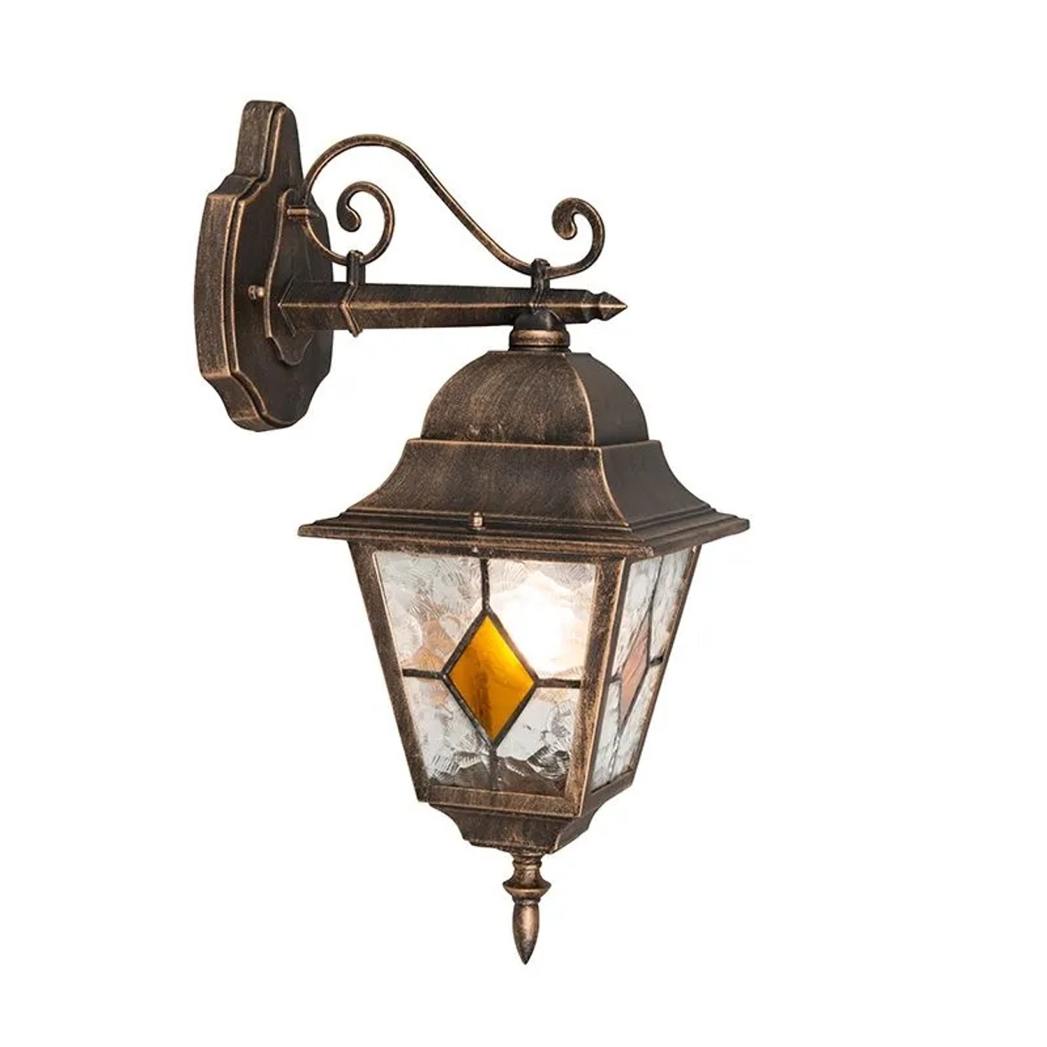 QAZQA Vintage Außenwandlaterne Bronze Antigua Down