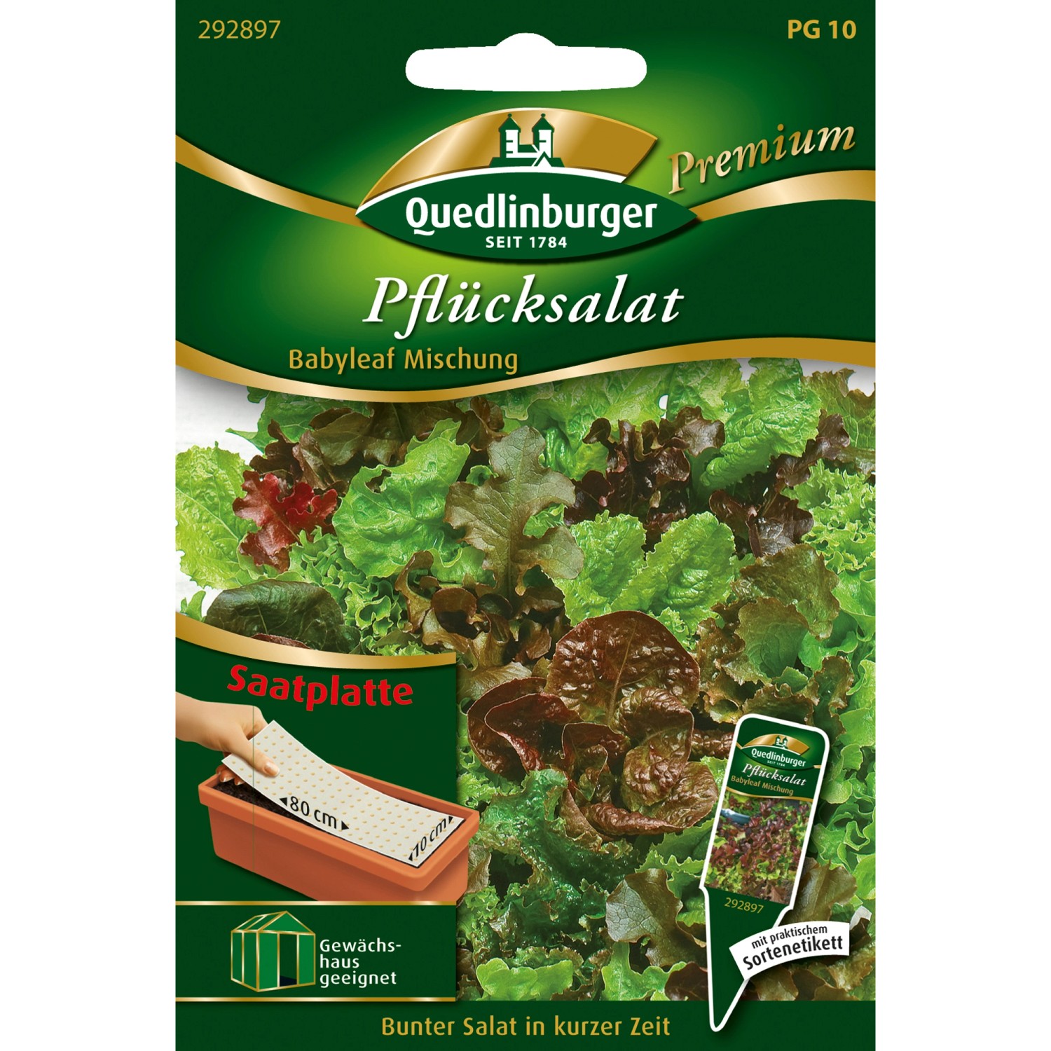 Quedlinburger Pflücksalat-Mischung Babyleaf Saatplatte günstig online kaufen