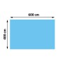 Rechteckige, blaue MCW Pool Abdeckung, 6x4m, 200µm, aus Polyethylen (PE-Folie).