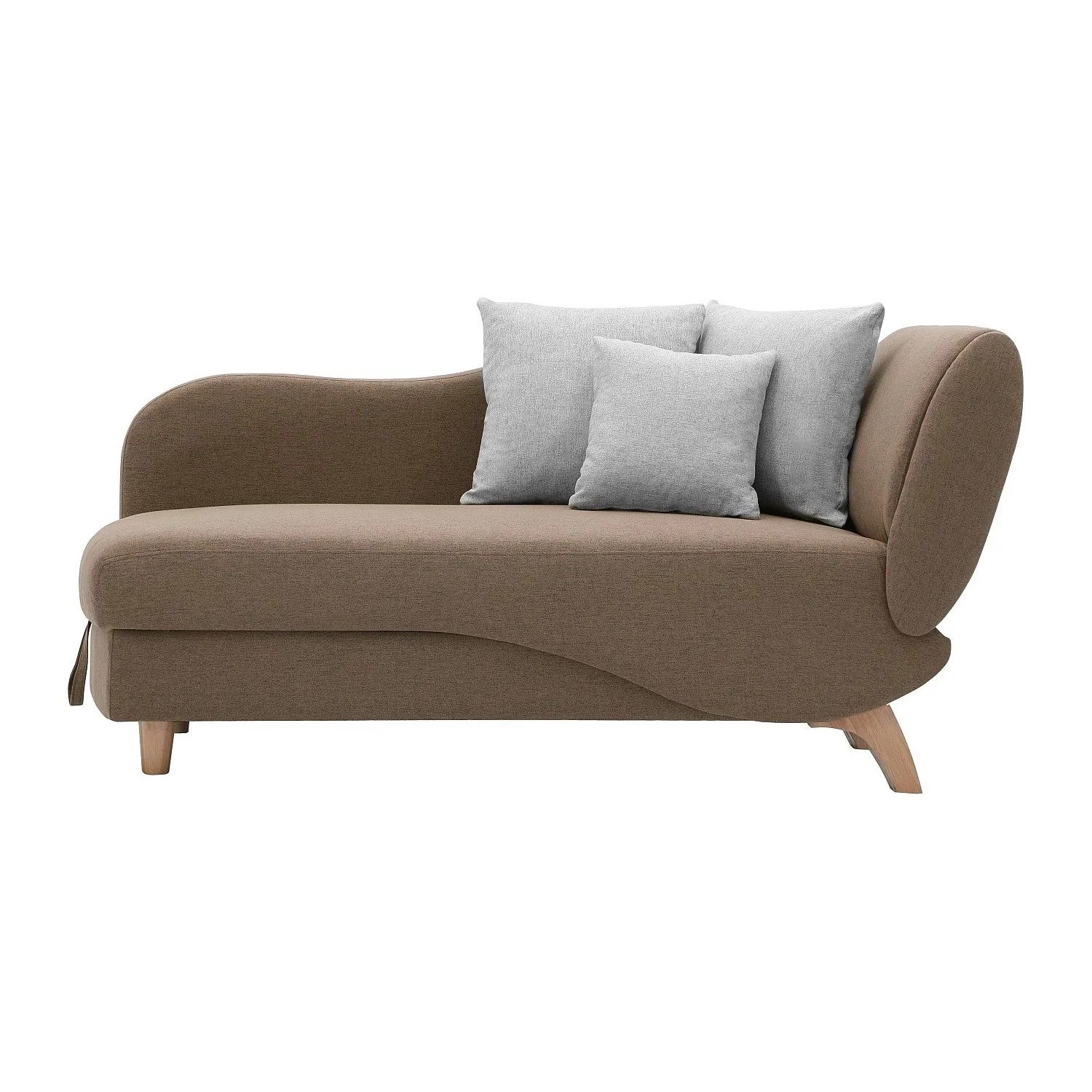 Vente-unique Recamiere Mit Schlaffunktion Penelope Braun 160 cm