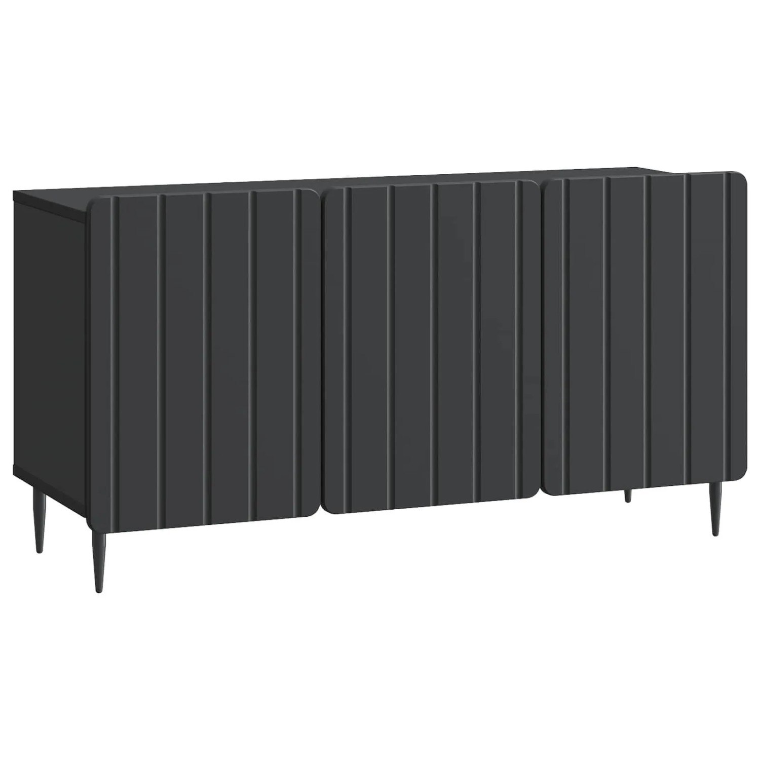 vidaXL TV-Schränk Schwarz 99 x 34,5 x 52 cm Holzwerkstoff 894486