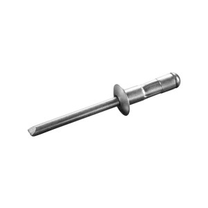 GOEBEL Mehrbereichsblindniete 4,8x24,8 mm, Aluminium/Edelstahl A2, Flachkopf. Niete für Zangen.