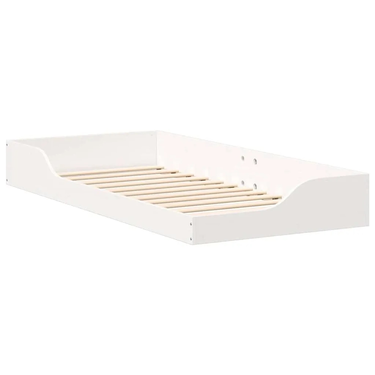 vidaXL Bettrahmen Weiß 90 x 200 cm Massives Kiefernholz 873389