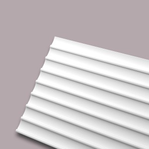 Weißes NOEL & MARQUET 3D Wandpaneel DORIQUE ARSTYL, Stuckleiste, Zierelement.