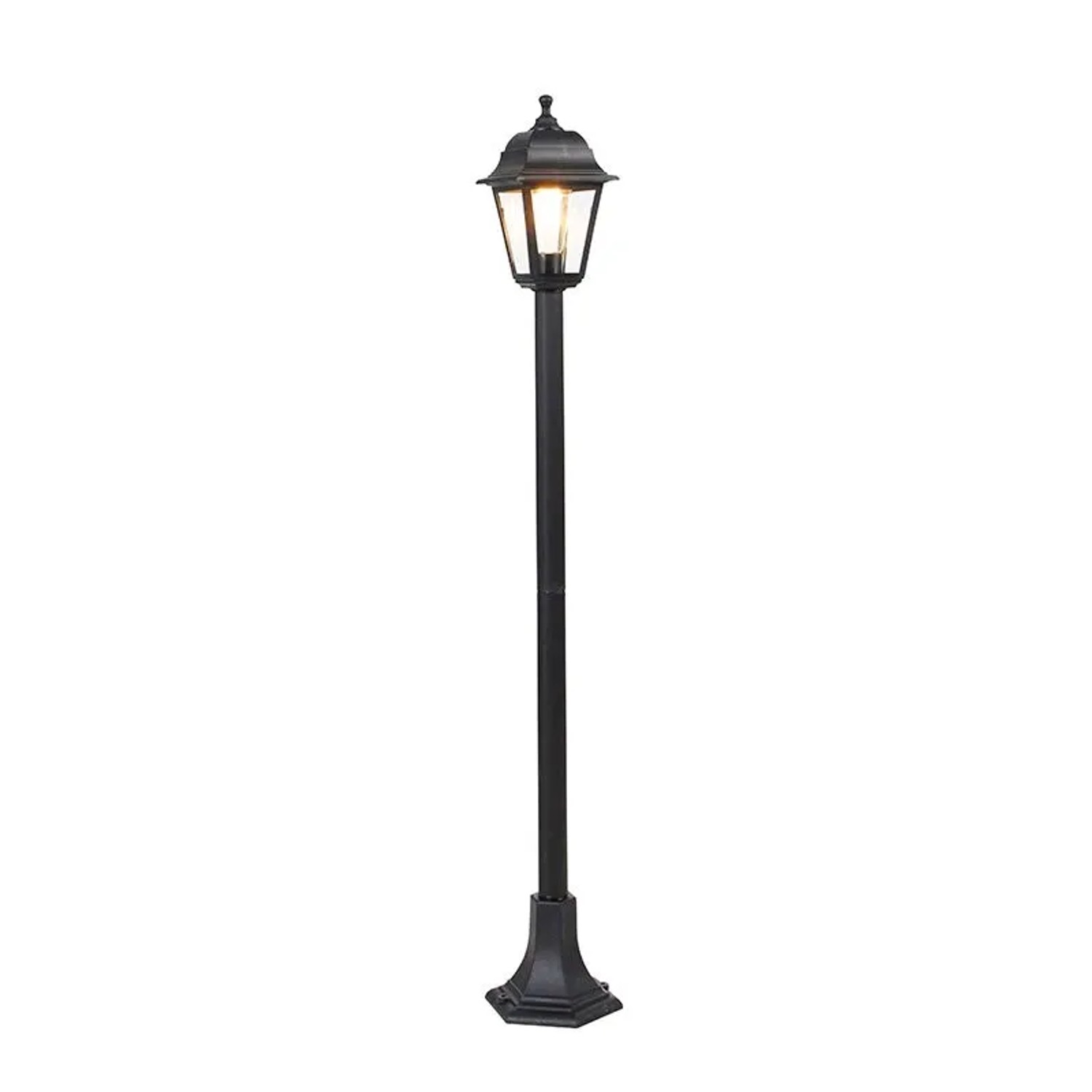 QAZQA Klassische Laterne Schwarz 122 cm Hauptstadt
