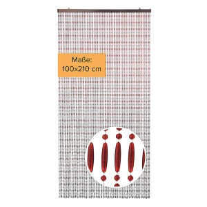Kobolo Türvorhang AMBER, braun transparent, 80 Stränge, 100x210 cm, als Dekoartikel und Insektenschutz.