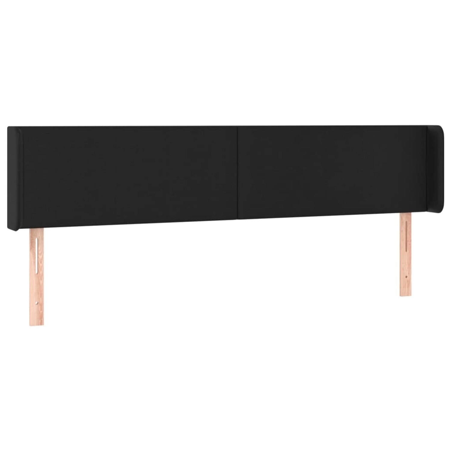 vidaXL LED Kopfteil Schwarz 203x16x78/88 cm Kunstleder 3123064