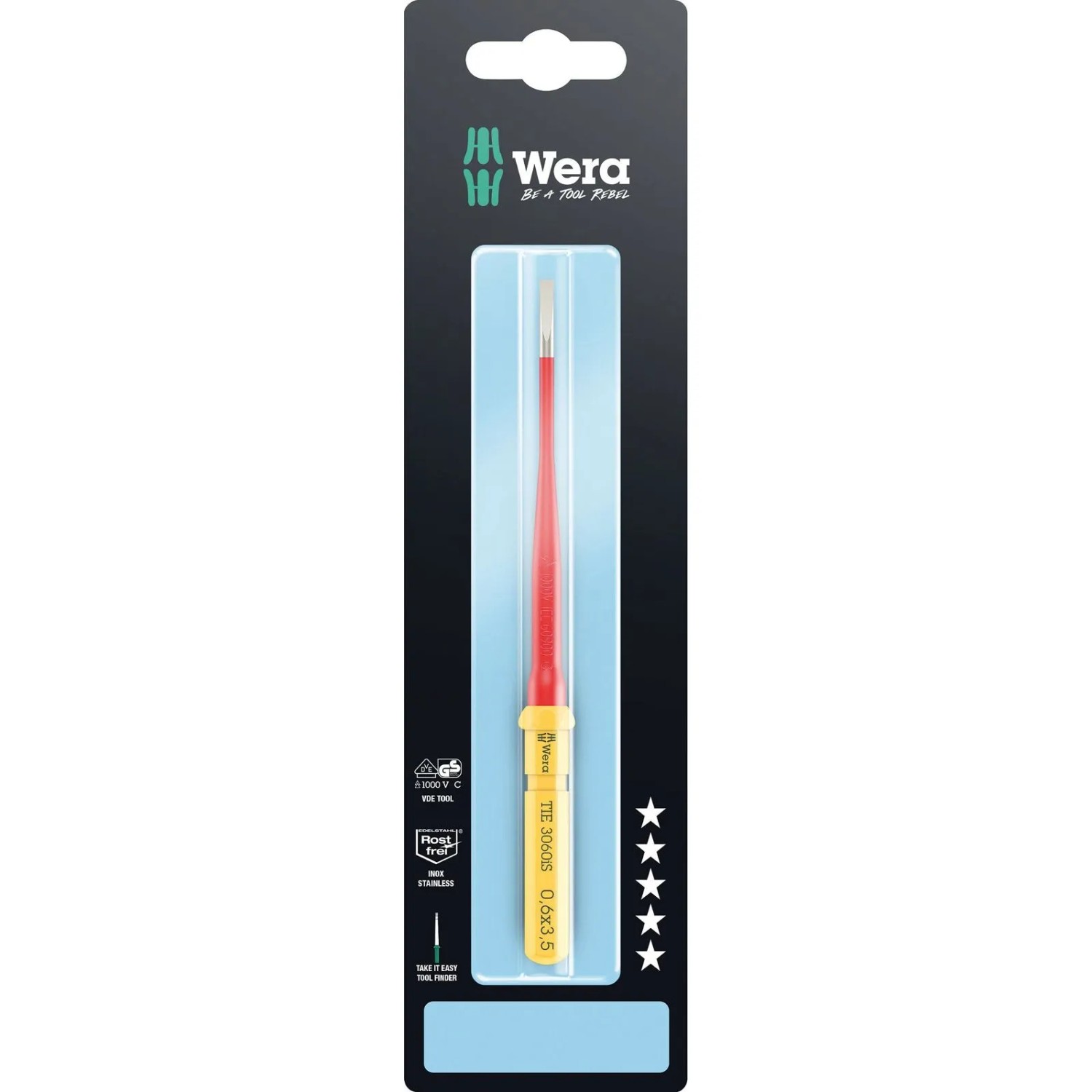 Wera Kraftform Kompakt VDE 3060 Is Take It Easy SB  Stainless Steel 05006577001