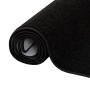 Gerollter, schwarzer Snapstyle Hochflor Teppichläufer Cottage, 80x240cm.