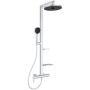 Ideal Standard Duschsystem Silver mit Kopf- und Handbrause, Einhebelmischer und Ablagen.