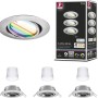 Paulmann Urail LED Einbaustrahler Set, Smart Home Zigbee, RGBW, gebürstetes Eisen