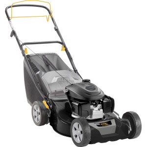 Alpina Benzin-Rasenmäher AL4 46 SH mit Honda Motor, 46 cm Schnittbreite und Fangkorb.