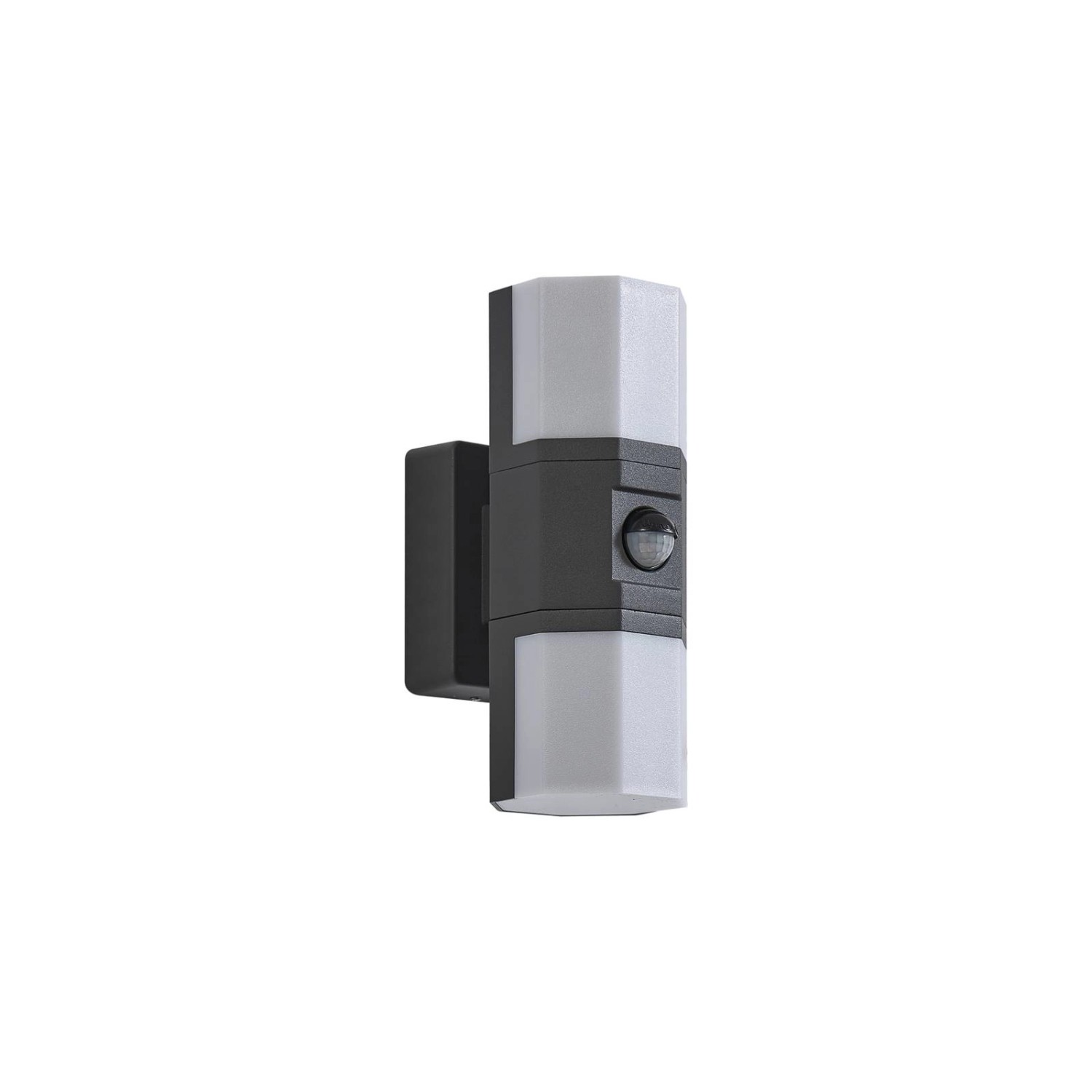 Lindby LED Wandleuchte Außen Alaric 10020207 mit Bewegungsmelder Spritzwassergeschützt Modern in Schwarz aus Aluminium 2...