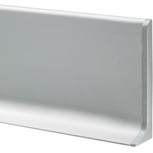 Fuchs Design Endstück rechts, 6 cm, Alu Silber für Sockelleisten und Fußleisten.