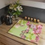 Banjado 2-teilige Glas Herdabdeckplatte mit Kirschblüten-Motiv (je 30x52cm).