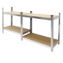 ECD Germany Werkstattregal, Metallregal mit 4 MDF-Platten, 160x80x40cm, bis 320kg