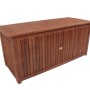 DELUKE Auflagenbox JOANA Natur Akazie Gartenbox Aufbewahrungsbox Kissenbox Gartentruhe Outdoor