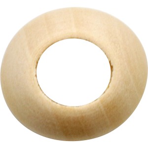 Glorex Holzkugel Buche, 20mm, mit großem Loch (8mm) für Bastelarbeiten, naturbelassen.