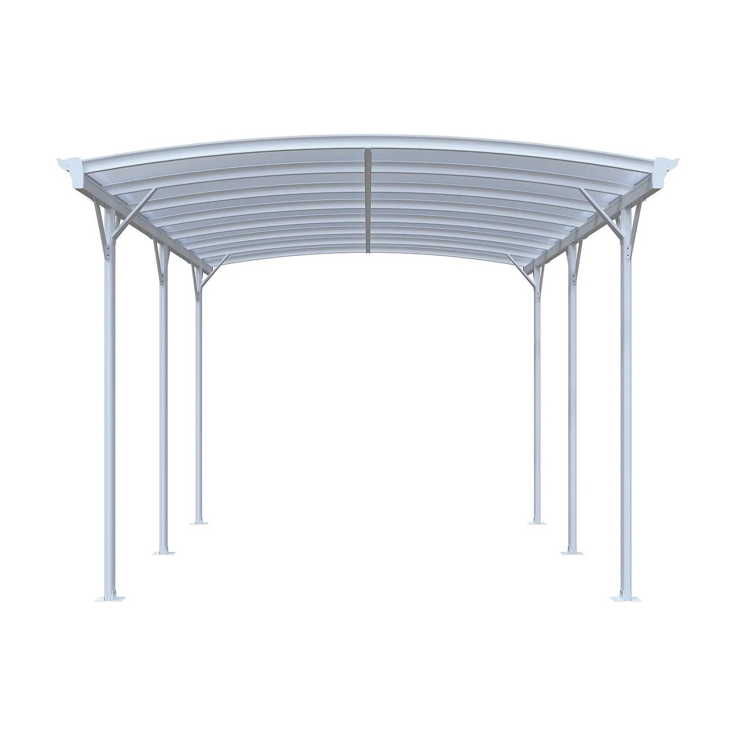 Vente-unique Freistehendes Carport Baresa Weiß 370 cm
