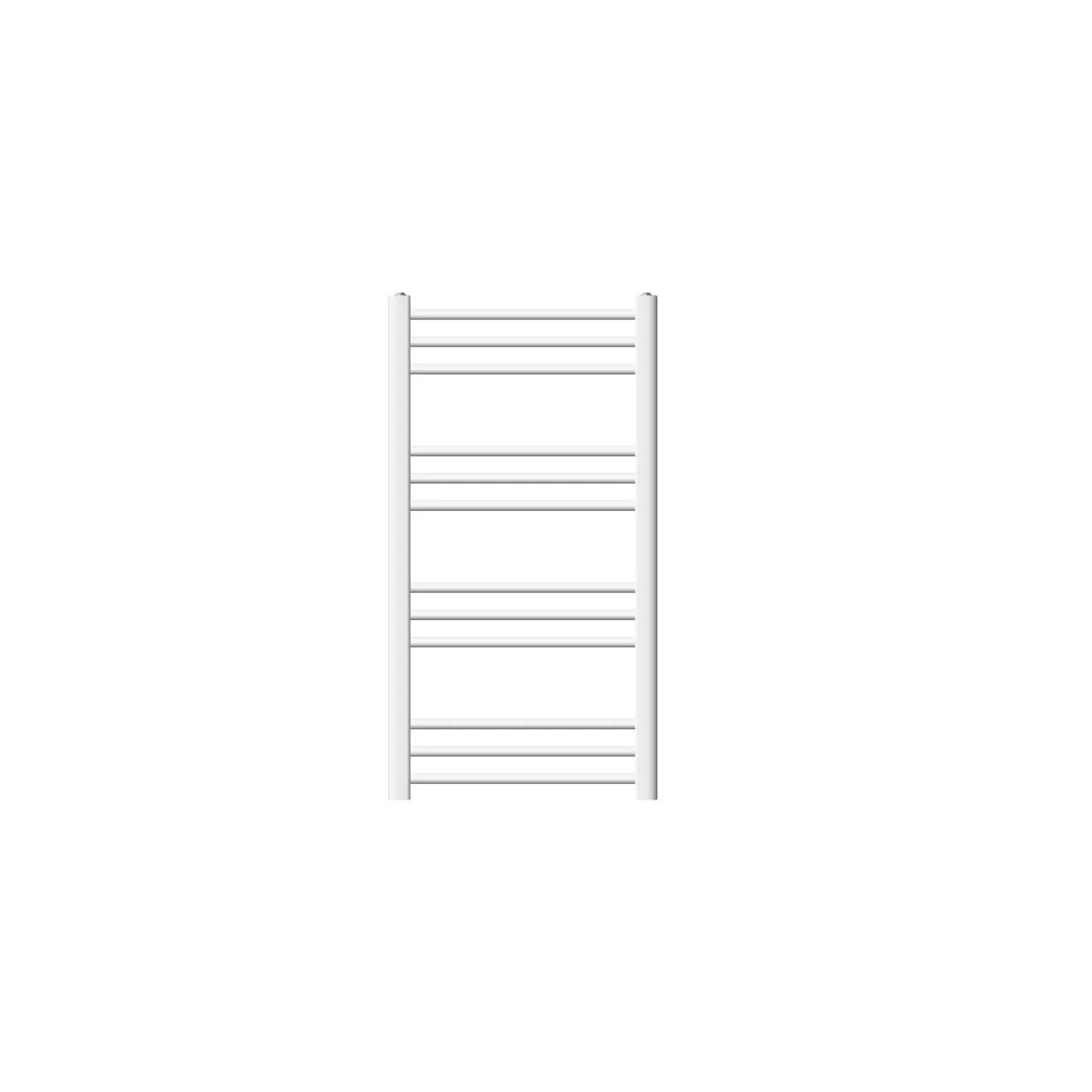 LuxeBath Badheizkörper 500x800mm Weiß Gerade Mit Heizstab 300W
