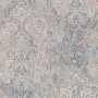 Vliestapete Barock Vintage in Beige und Blau mit floralem Muster.
