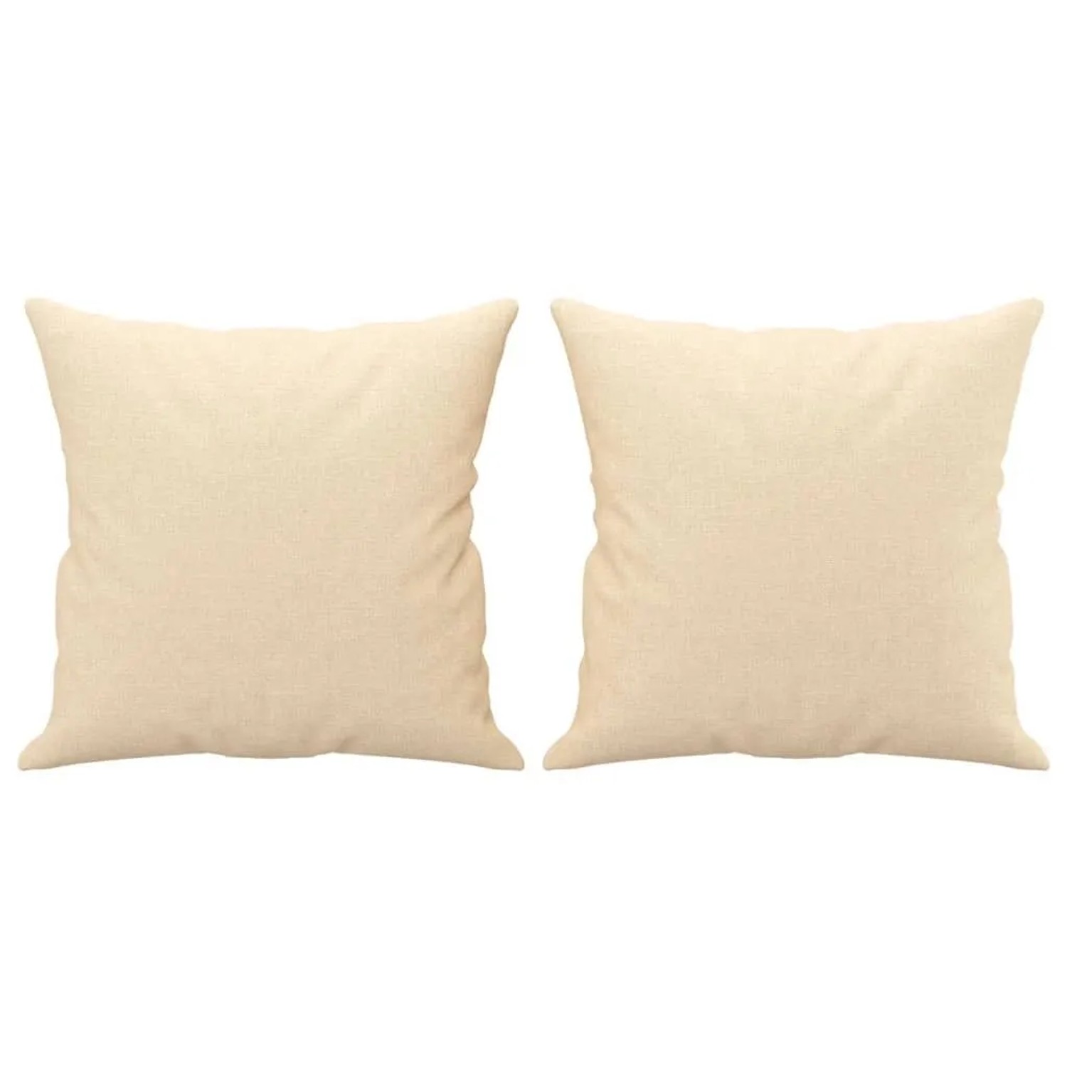 vidaXL Zierkissen 2 Stk Creme 40x40 cm Stoff 349473