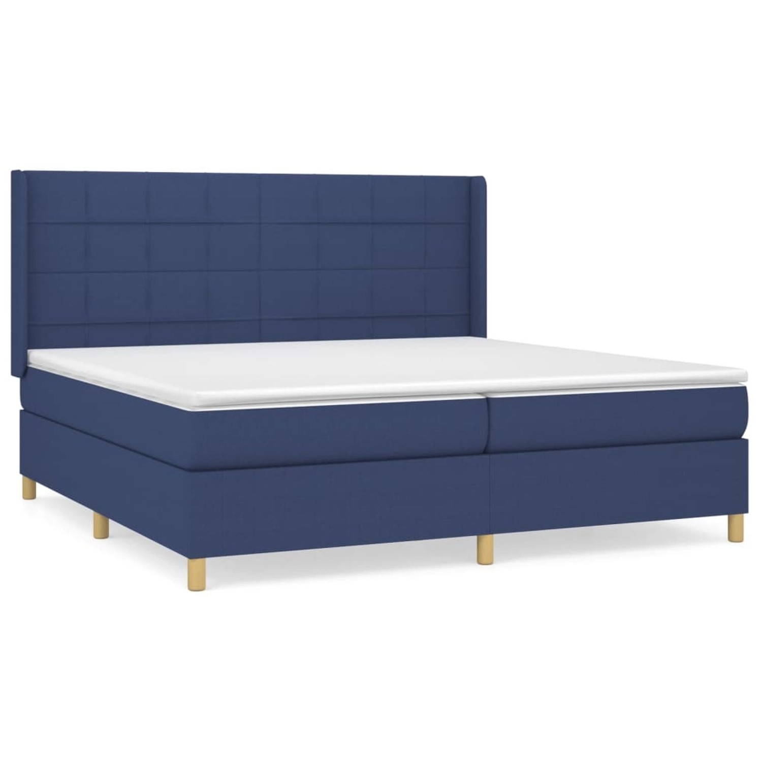 vidaXL Boxspringbett mit Matratze Blau 200x200 cm Stoff1380076 günstig online kaufen