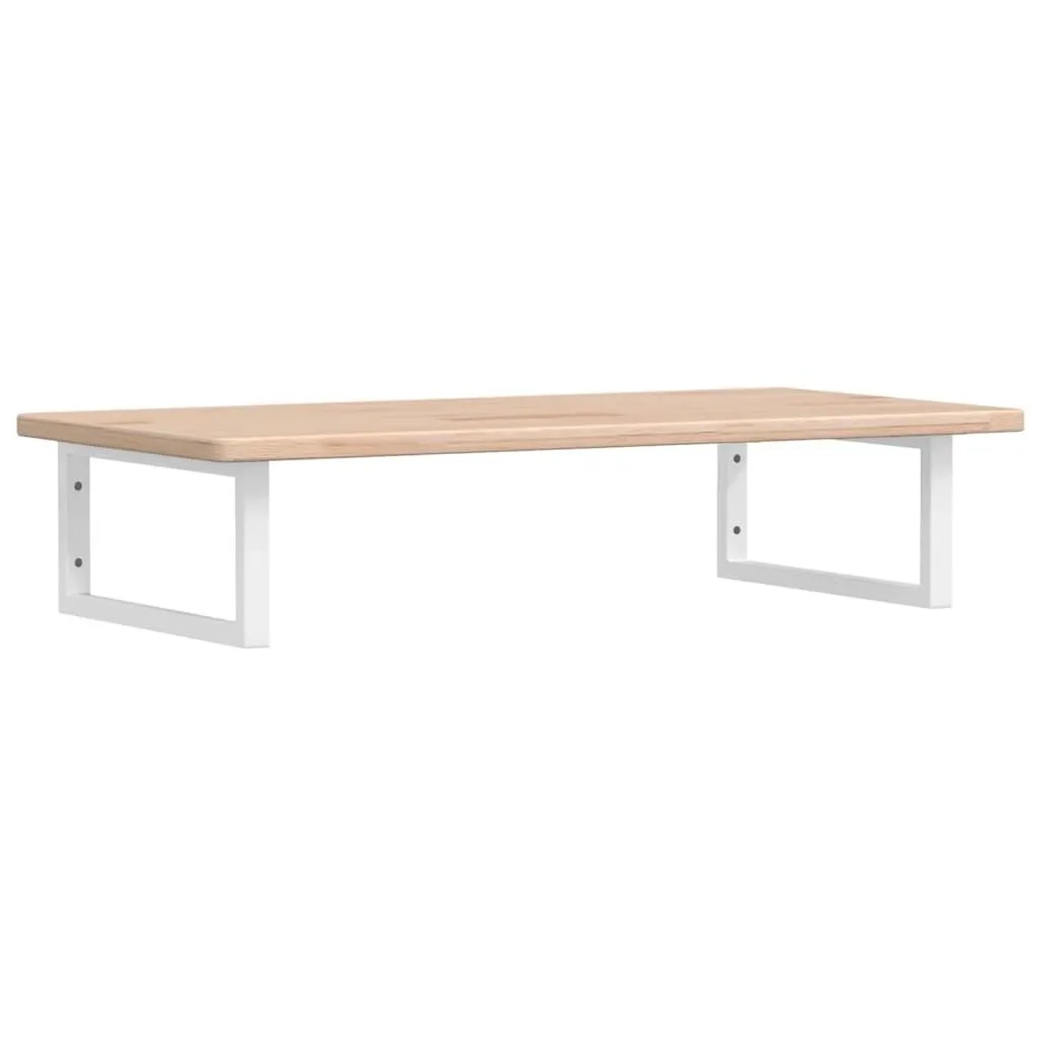 vidaXL Waschtischplatte mit Halterung Stahl und Massivholz Eiche 3302384