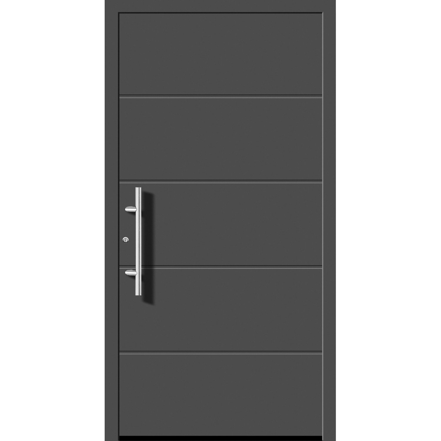 Aluminium-Haustür Moderno M470/B 110 x 210 cm Anthrazit Metallic Anschlag L günstig online kaufen