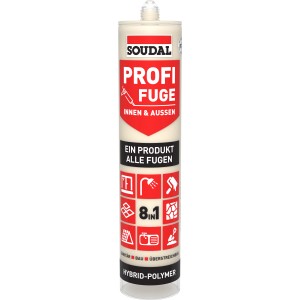 Soudal Profi-Fuge 8-in-1, beige, 280ml Kartusche. Dichtstoff für Sanitär, Küche, Bau, Innen & Außen.