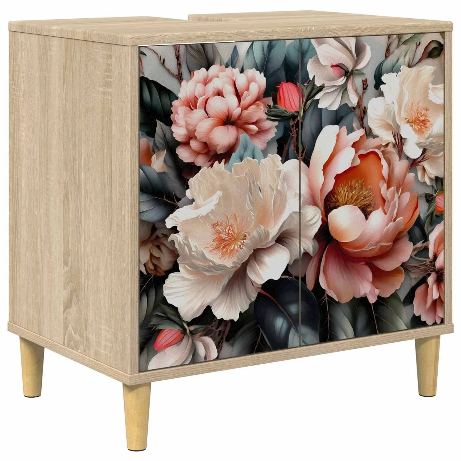 vidaXL Badezimmerschrank BORNE Sonoma 60 x 40 x 60 cm Holzwerkstoff 8007396