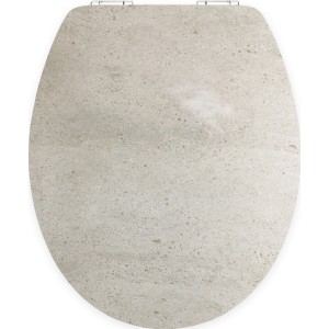 Grauer baliv WC-Sitz Satado mit Absenkautomatik und MDF-Holzkern.