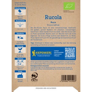 Kiepenkerl BIO Rucola Salatrauke Saatgut Packung